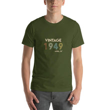 Load image into Gallery viewer, Vintage 1949, April 24th Unisex T-Shirt